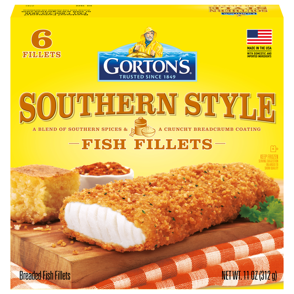 Gorton's Southern Style Breaded Fish Fillets - 6 ct Frozen