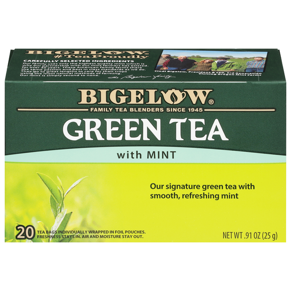 Bigelow Green Tea Bags with Mint