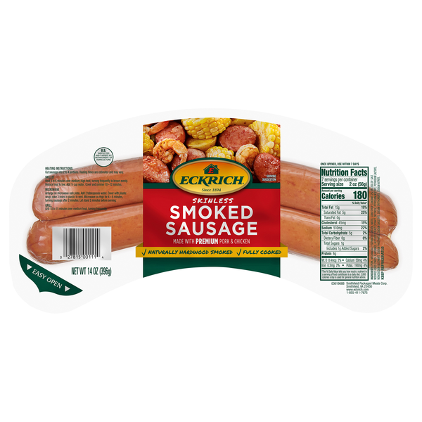 Eckrich Skinless Hardwood Smoked Sausage