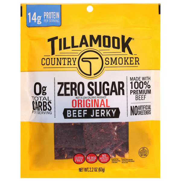 Tillamook Country Smoker Zero Sugar Original 14g Protein Beef Jerky