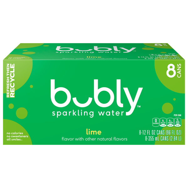 bubly Lime Sparkling Water - 8 pk