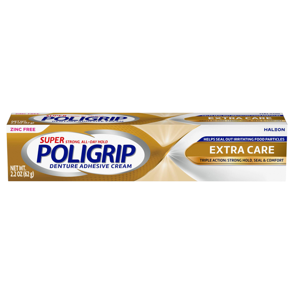 Super PoliGrip Zinc Free Extra Care Denture Adhesive Cream