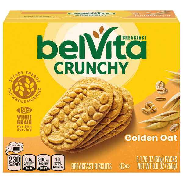 belVita Crunchy Golden Oat Breakfast Biscuits - 5 ct