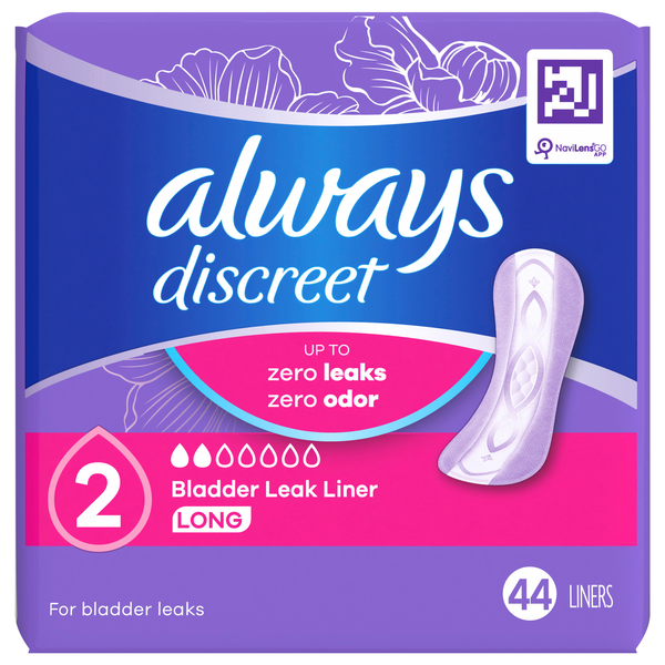 Always Discreet Bladder Leak Liners Long