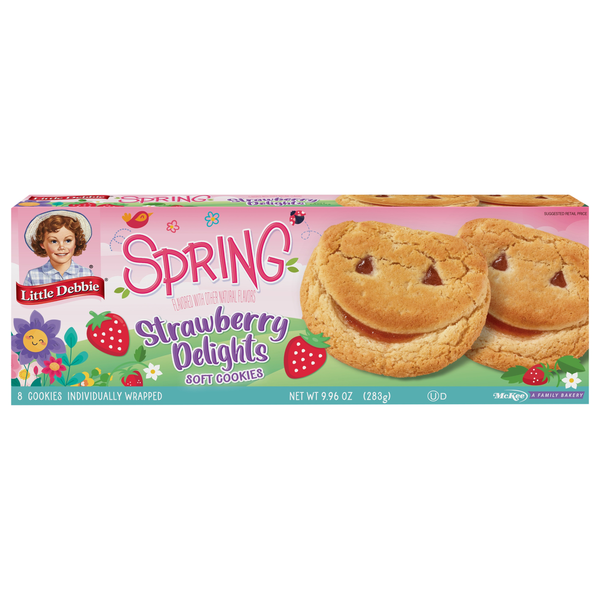 Little Debbie Spring Strawberry Delights Soft Cookies - 8 ct