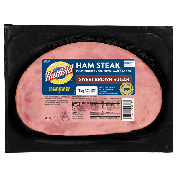 Hatfield Fully Cooked Boneless Sweet Brown Sugar Ham Steak