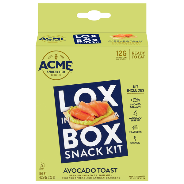 Acme Avocado Toast Lox in a Box Snack Kit