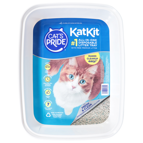 Cat's Pride Kat Kit All-in-One Disposable Litter Tray Fresh & Clean