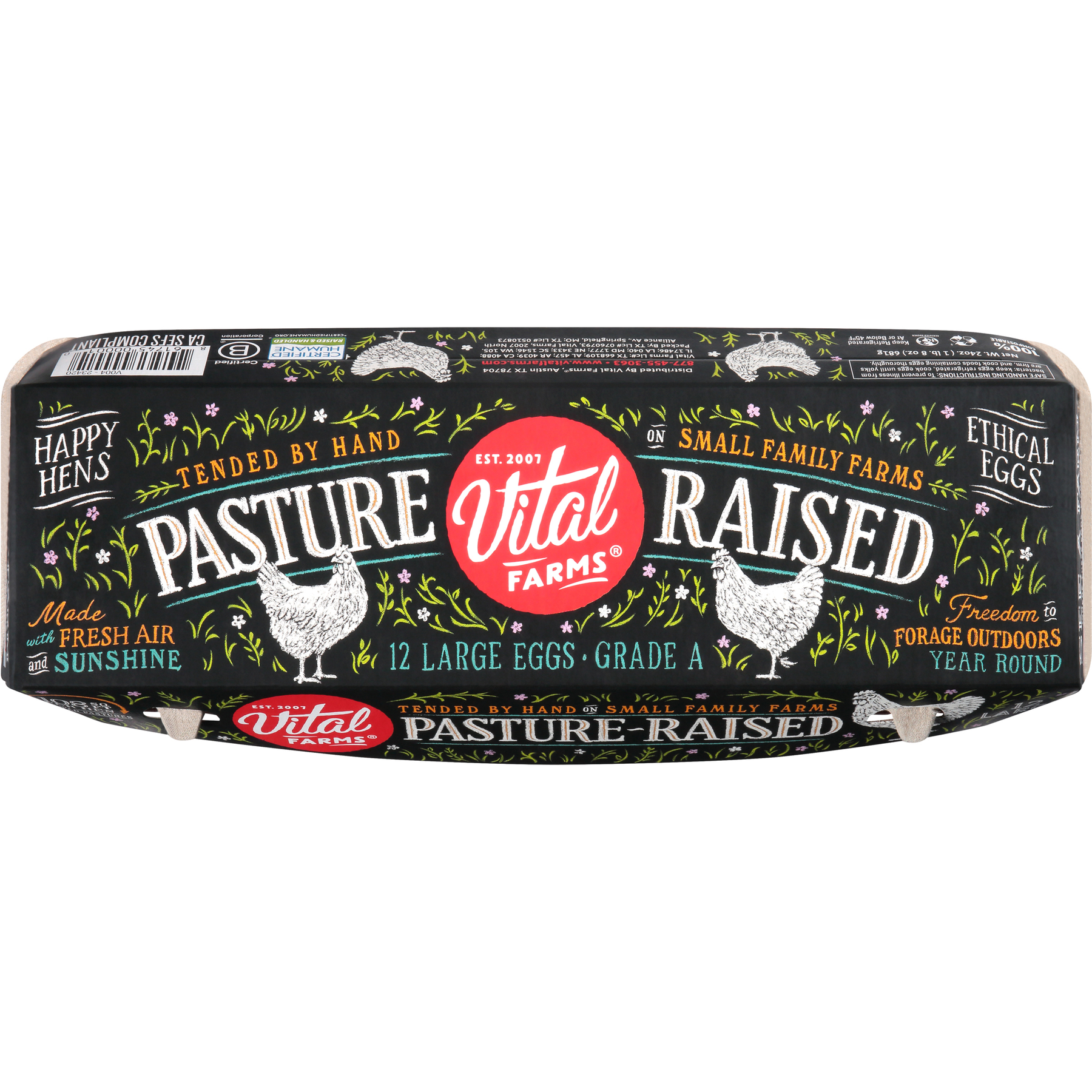 Vital Farms Vital Farms Pasture Raised Large Brown Eggs
