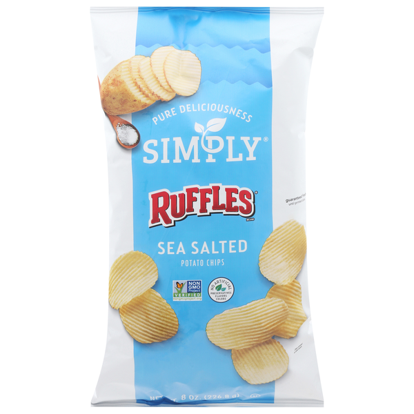 Ruffles Simply Reduced Fat Sea Salted Potato Chips