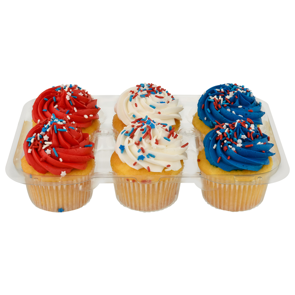 Our Brand Bakery Red White & Blue Vanilla Cupcakes