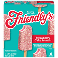 Friendly's Strawberry Cake Krunch Ice Cream Bars - 6 ct
