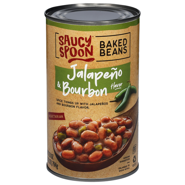 Saucy Spoon Jalapeno & Bourbon Flavor Baked Beans