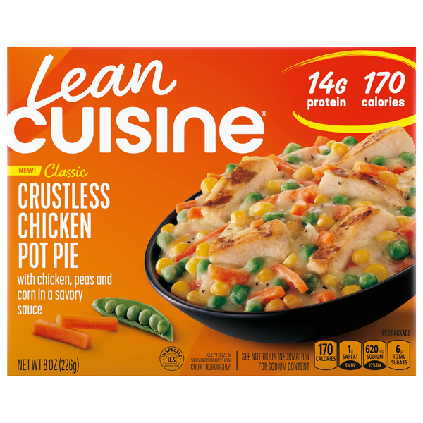 Lean Cuisine Crustless Chicken Pot Pie 14g Protein Frozen Meal