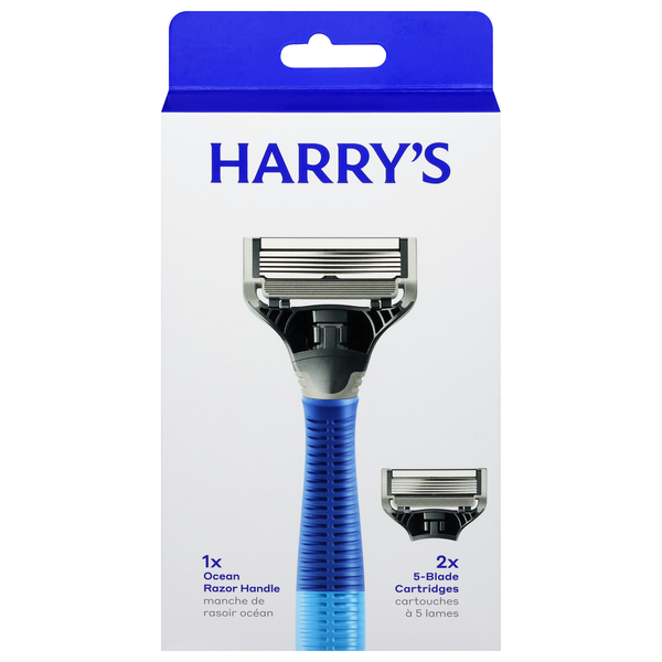 Harry's Mens 5 Blade Razor & 2 Refills Ocean