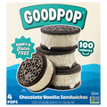 GoodPop Gluten & Dairy Free Chocolate Vanilla Cookie Sandwiches - 4 ct