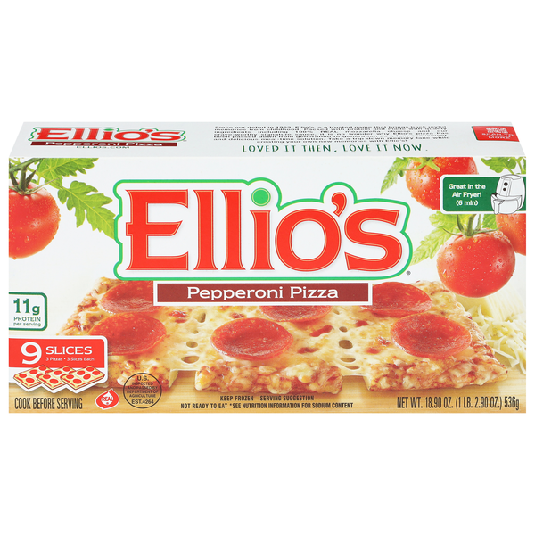 Ellio's Pepperoni Pizza Frozen - 9 slices