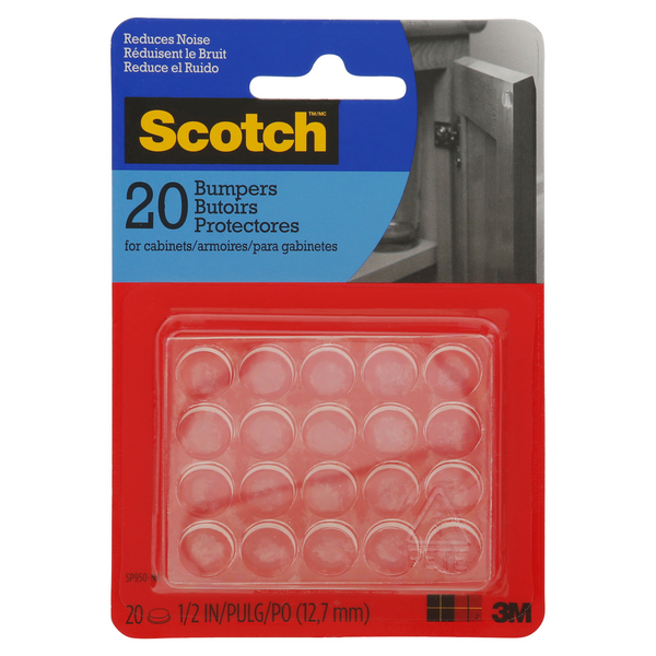 3M Scotch Pumpers for Cabinets Clear .5 Inch
