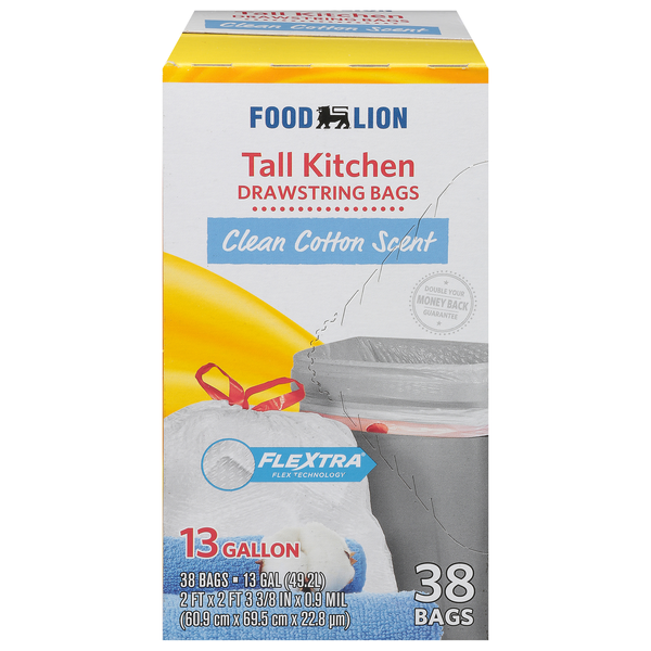 Food Lion Clean Kitchen Scent Tall Kitchen Drawstring Bags