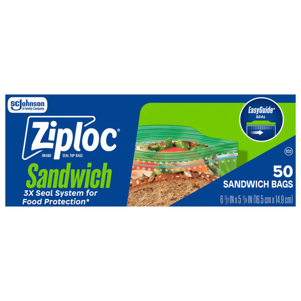 Ziploc Easy Guide Sandwich Bags