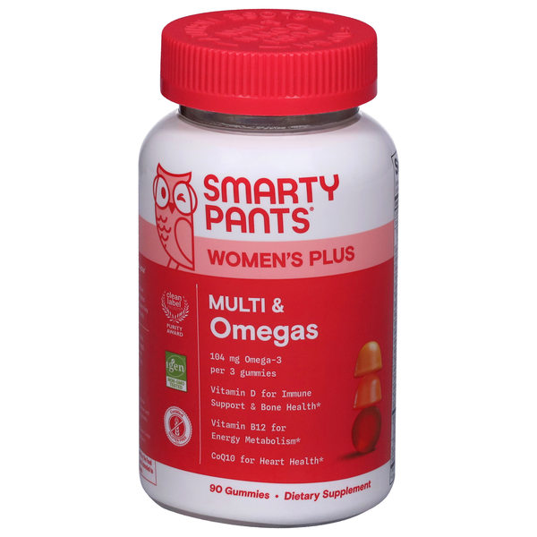 SmartyPants Women Plus Strawberry Orange & Lemon Multi & Omegas Supplement