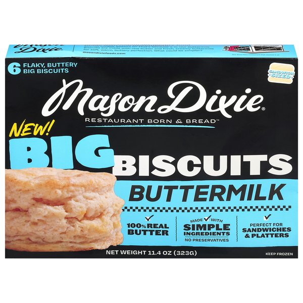 Mason Dixie Big Buttermilk Biscuits Frozen