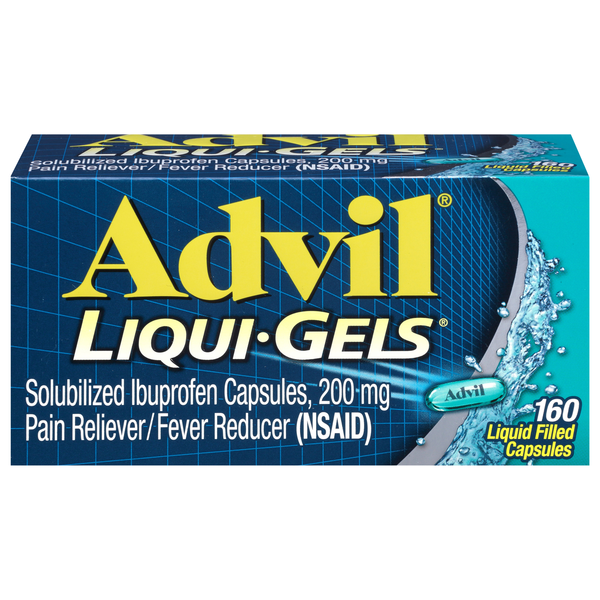 Advil Liqui-Gels Ibuprofen Pain Relief 200 mg Liquid Filled Capsules