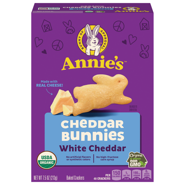 Annie's Organic White Cheddar Cheese Bunny Baked Crackers