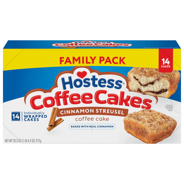 Hostess Cinnamon Streusel Coffee Cakes Family Pack - 14 ct