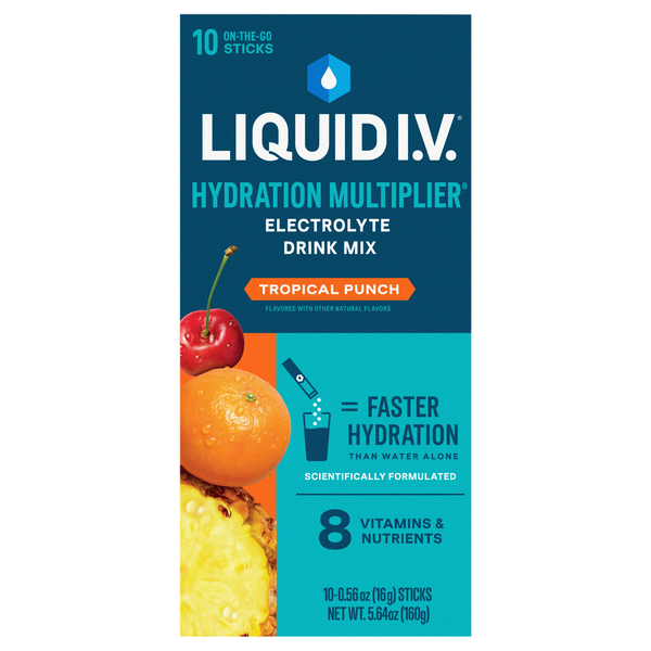 Liquid I.V. Tropical Punch Electrolyte Drink Mix Sticks - 10 ct