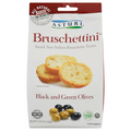 Asturi All Natural Black & Green Olives Snack Size Bruschetta Toasts
