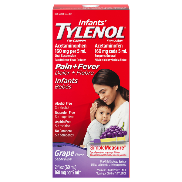 Tylenol Infants' Pain + Fever Grape Acetaminophen Oral Suspension