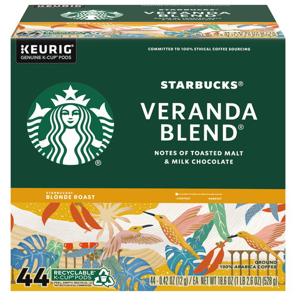 Starbucks Veranda Blend Blonde Roast K-Cup Coffee Pods
