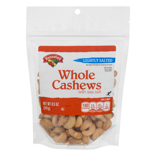 Hannaford Whole Cashews Lightly Salted