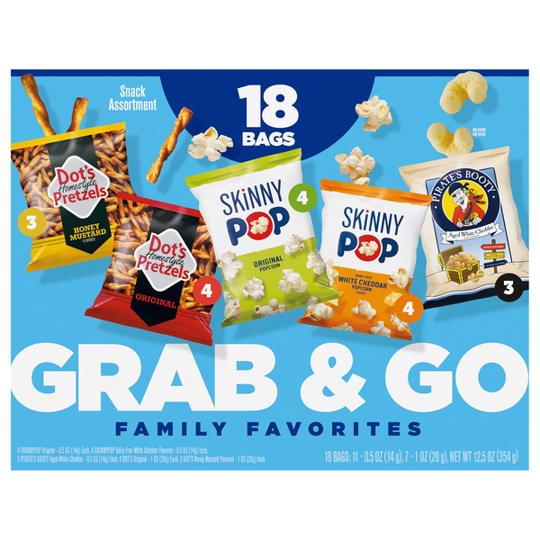 SkinnyPop Family Favorites Variety Pack Snacks - 18 ct