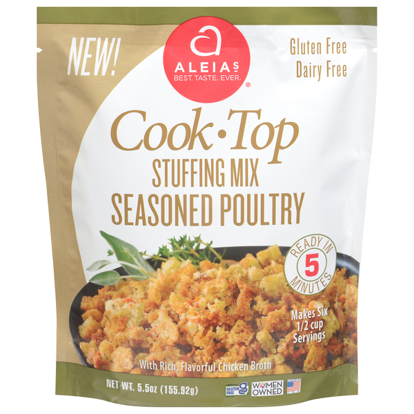 Save on Aleia's Cook Top Stuffing Mix Seasoned Poultry Gluten & Dairy