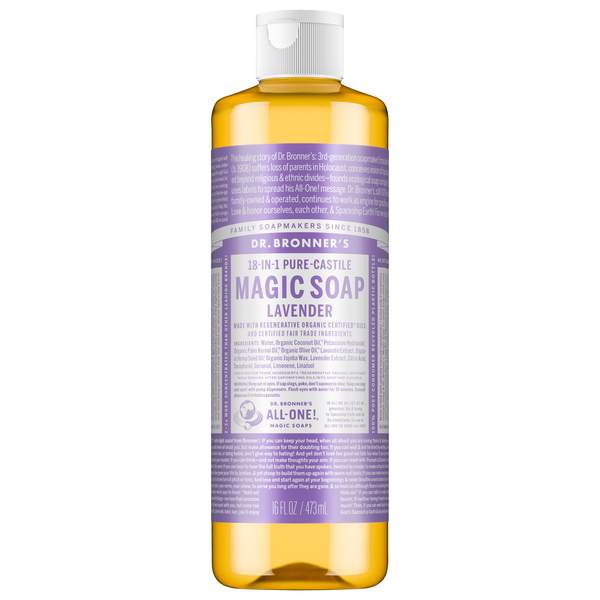Dr. Bronner's Organic 18-in-1 Hemp Lavender Pure Castile Liquid Soap