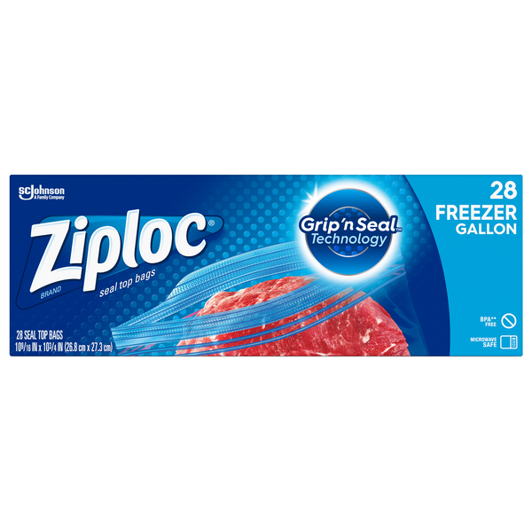 Ziploc Seal Top Gallon Freezer Bags