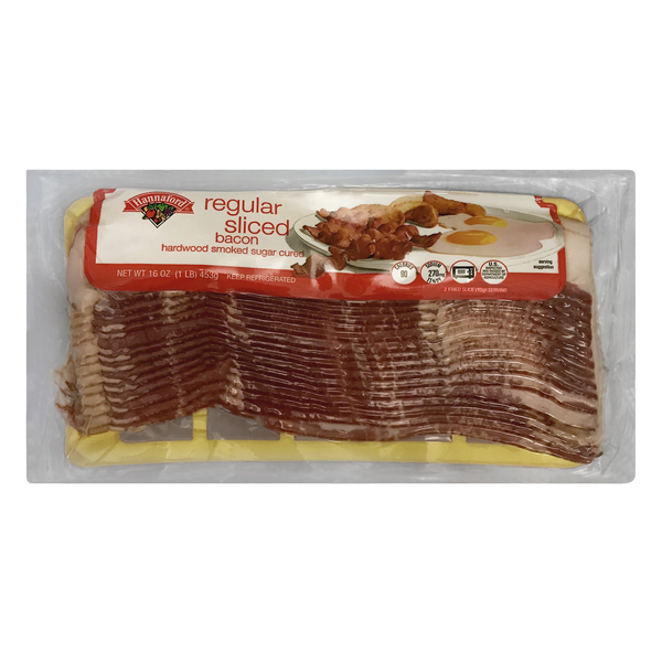 Hannaford Hardwood Smoked Sugar Cured Regular Bacon Sliced