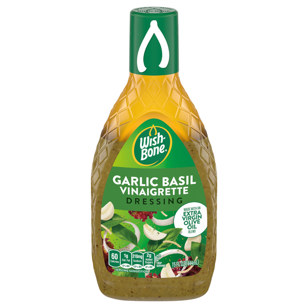 Wish-Bone Garlic Basil Vinaigrette Dressing Made w/Extra Virgin Olive Oil