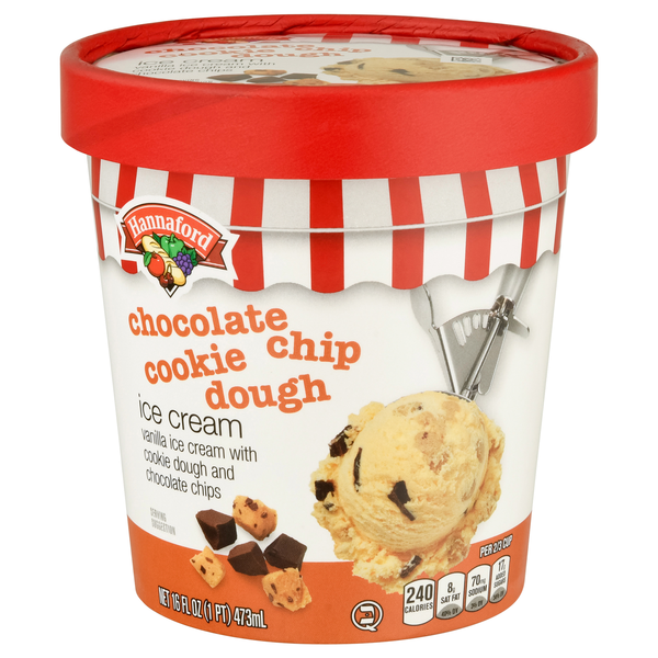 Hannaford Chocolate Chip Cookie Dough Ice Cream