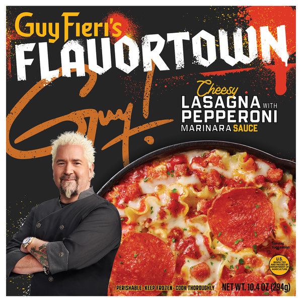 Guy Fieri's Flavortown Cheesy Lasagna w/Pepperoni Marinara Sauce Frozen