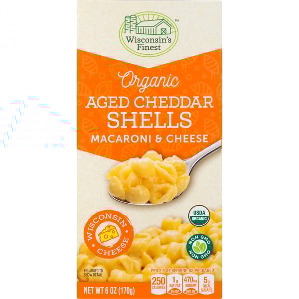 Save On Wisconsin S Finest Macaroni Cheese Aged Cheddar Shells Organic Order Online Delivery Stop Shop