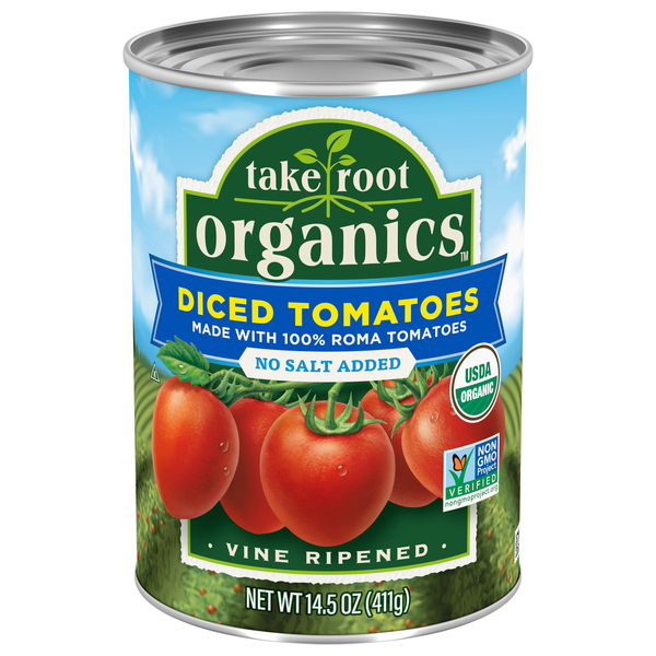 Take Root Organics No Salt Added Diced Tomatoes