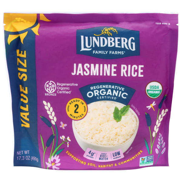 Lundberg Regenerative Organic Jasmine Rice Value Size