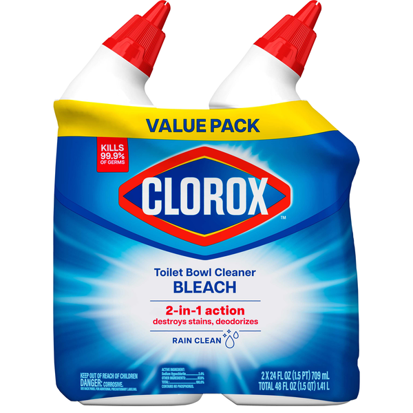 Clorox Rain Clean Bleach Toilet Bowl Cleaner - 2 pk