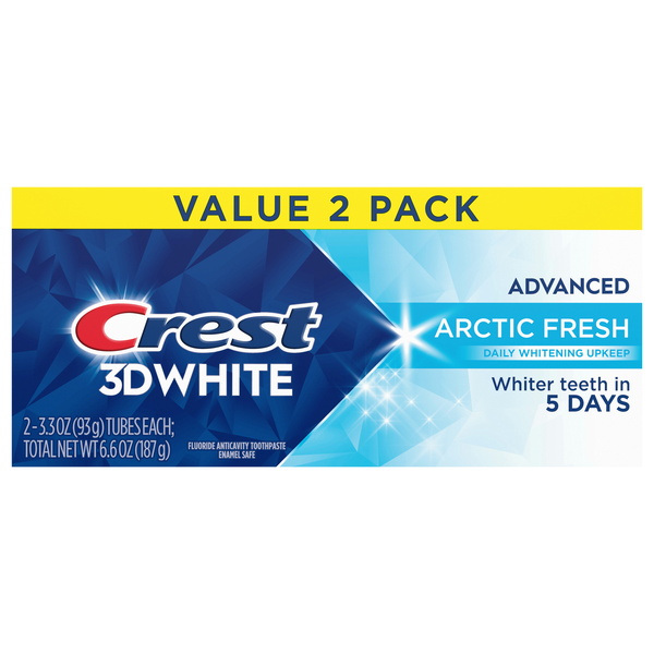 Crest 3D White Whitening Arctic Fresh Toothpaste - 2 ct