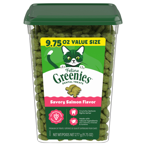 Feline GREENIES Savory Salmon Flavor Dental Cat Treats