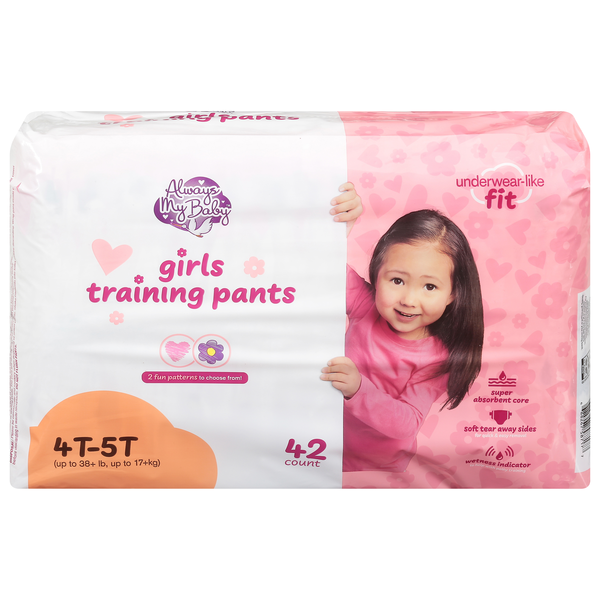 Always My Baby Girls 4T-5T Training Pants Up to 38+ lb
