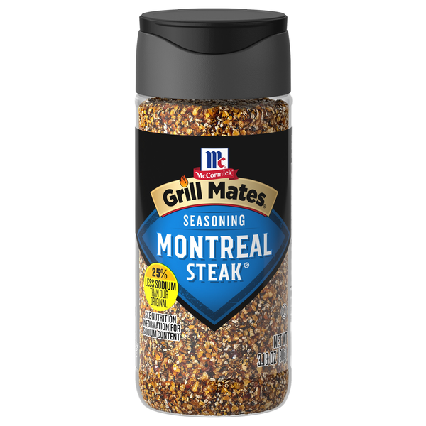 McCormick Grill Mates 25% Less Sodium Montreal Steak Seasoning